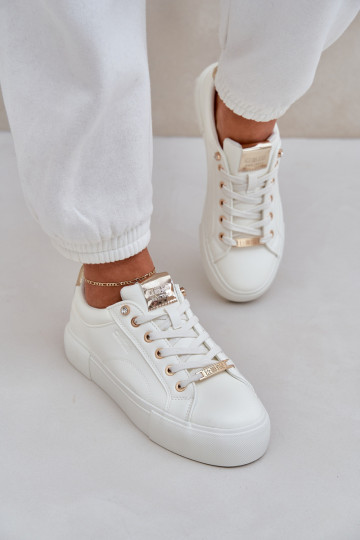 Feminin Sneakers Stilvollllschuhe Big Star NN274211 Zueiße Farbe 2