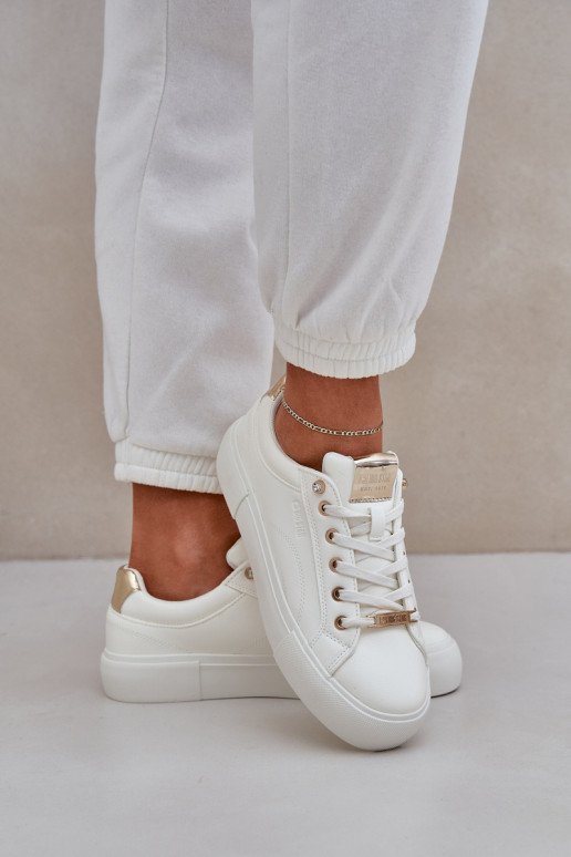 Feminin Sneakers Stilvollllschuhe Big Star NN274211 Zueiße Farbe