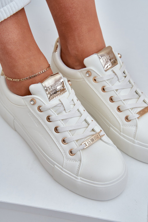 Feminin Sneakers Stilvollllschuhe Big Star NN274211 Zueiße Farbe