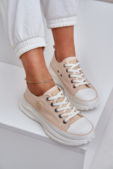 Frauen Schuhe mit modischer Es mussssivsohle Big Star NN274127 Beige
