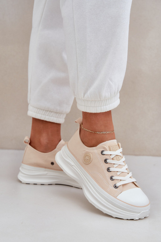 Frauen Schuhe mit modischer Es mussssivsohle Big Star NN274127 Beige Frauen Schuhe mit modischer Es mussssivsohle Big Star NN274127 Beige