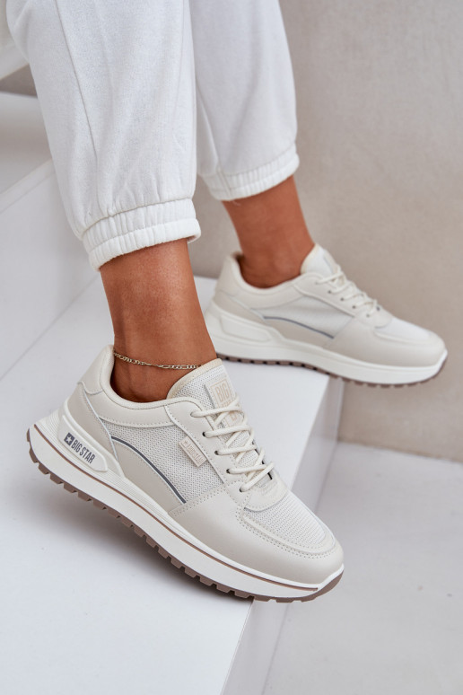 Sneakers Stilvollllschuhe Feminin Big Star NN274A088 elfenbeinfarbe Sneakers Stilvollllschuhe Feminin Big Star NN274A088 elfenbeinfarbe