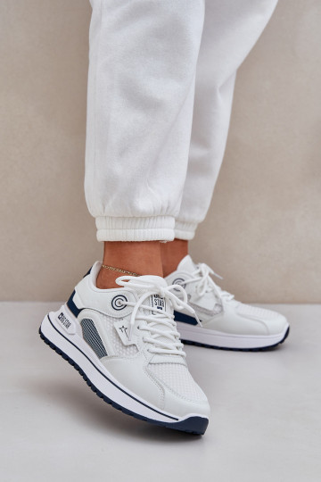 Turnschuhe Sneakers Stilvollllschuhe Feminin Big Star NN274A103 HI-POLY SYSTEM INeiß-Dunkelblau 2