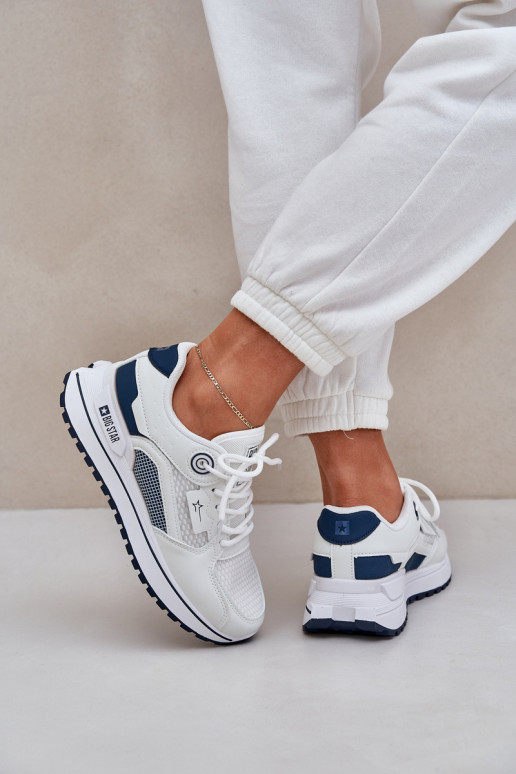 Turnschuhe Sneakers Stilvollllschuhe Feminin Big Star NN274A103 HI-POLY SYSTEM INeiß-Dunkelblau Turnschuhe Sneakers Stilvollllschuhe Feminin Big Star NN274A103 HI-POLY SYSTEM INeiß-Dunkelblau