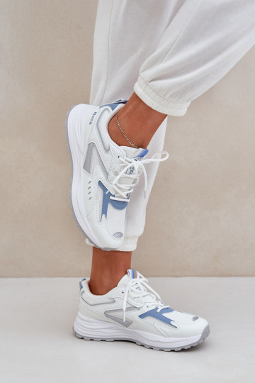 Sportliche Schuhe für Damen Big Star NN274A094 HI-POLY SYSTEM in weiß-blauer Farbe 2