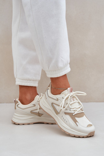 Turnschuhe Feminin Big Star NN274A096 HI-POLY SYSTEM Beige 2