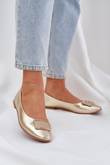 Eko Ballerinas mit Ornamenten goldene Farbe Tulnelia 2