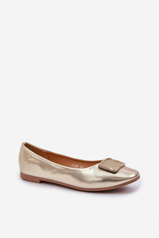 Eko Ballerinas mit Ornamenten goldene Farbe Tulnelia