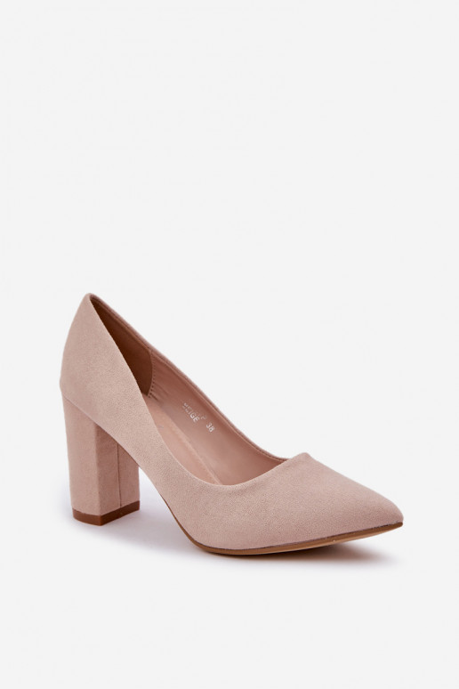 Hochhackige Schuhe aus Öko-INildlederoZue Beige Florena