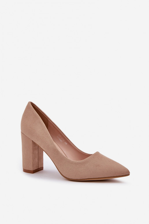 Hochhackige Schuhe aus Öko-INildlederoZue Beige Florena Hochhackige Schuhe aus Öko-INildlederoZue Beige Florena