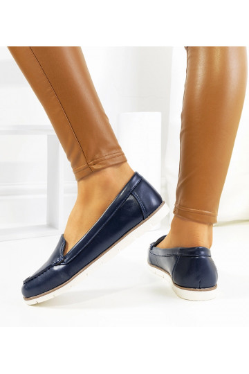 Marineblaue Damen-Loafer... 2