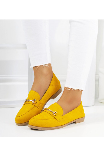 Gelbe flache Loafer Aniria