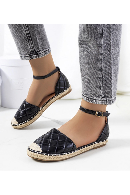 Schwarze Faiza-Espadrilles