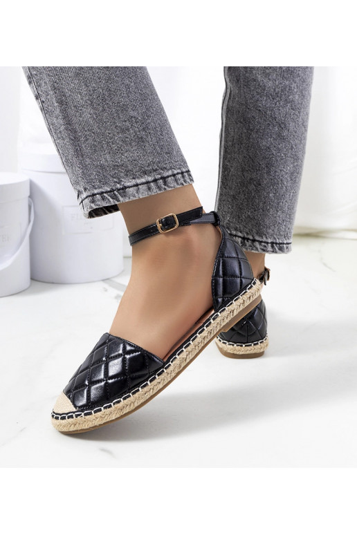 Schwarze Faiza-Espadrilles