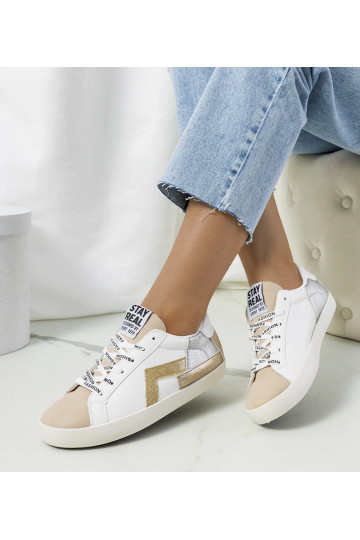 Weiße, glänzende Amaal-Sneaker 2