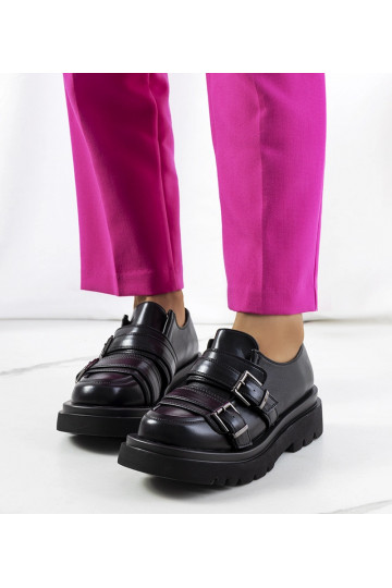 Schwarze Rigan Oxfords