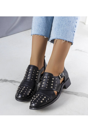 Schwarze Irene Cut-Out-Schuhe 2