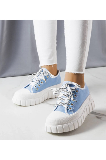 Blaue Plateau-Sneakers „Toni“