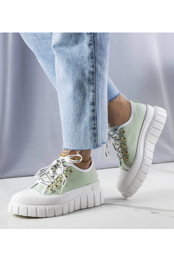 Grüne Plateau-Sneakers „Toni“