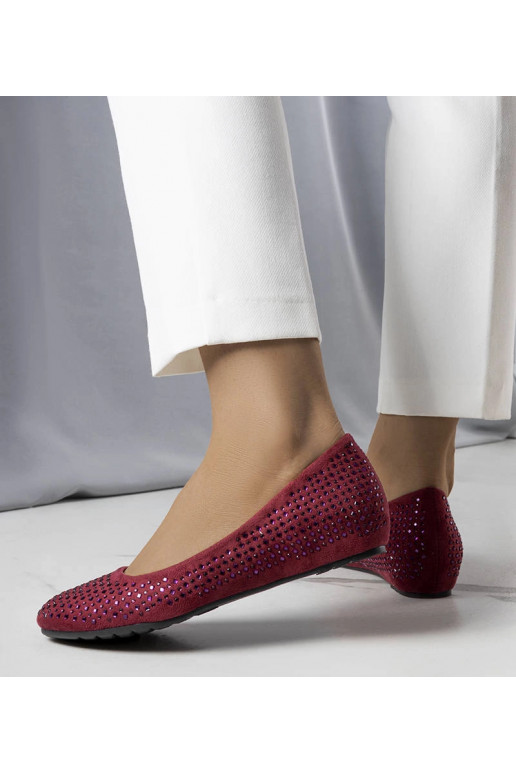 Burgunderrote Ballerinas mit...