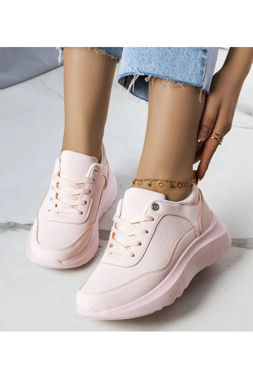 Pinke Sneaker mit trendiger...