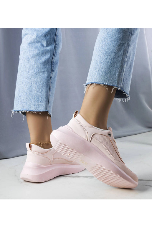 Pinke Sneaker mit trendiger...