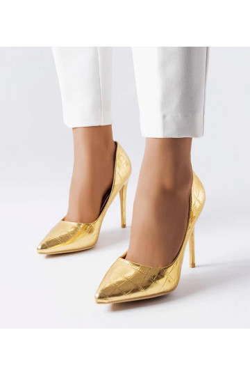 Goldene High Heels mit...