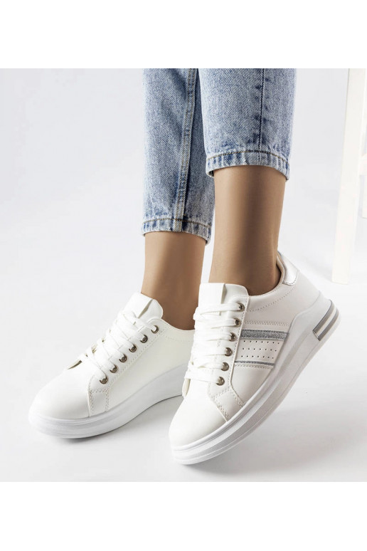 Weiße Plateau-Sneakers von Lanoie