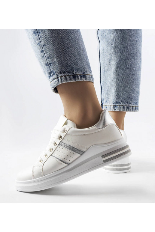 Weiße Plateau-Sneakers von Lanoie