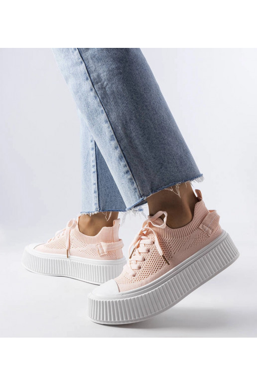 Jardine – Elastische Sneakers in Rosa