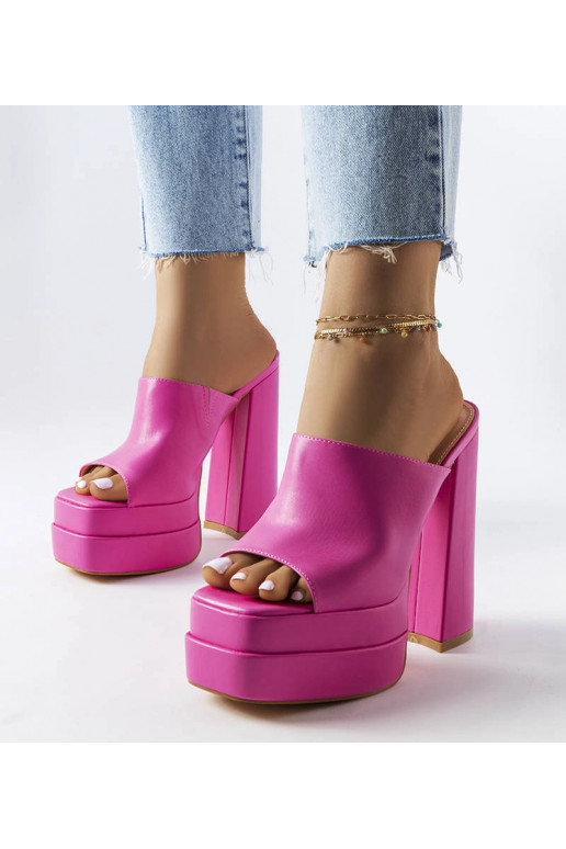 Rosa Flip-Flops mit hohem Absatz Mertzon