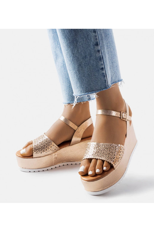 Goldene Plateausandalen „Stockton“...