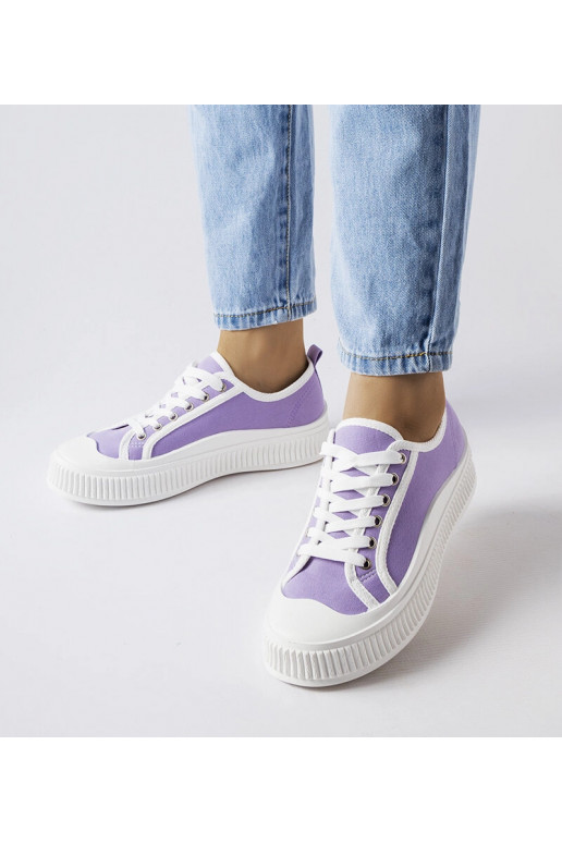 Lila Plateau-Sneakers von Alfianello