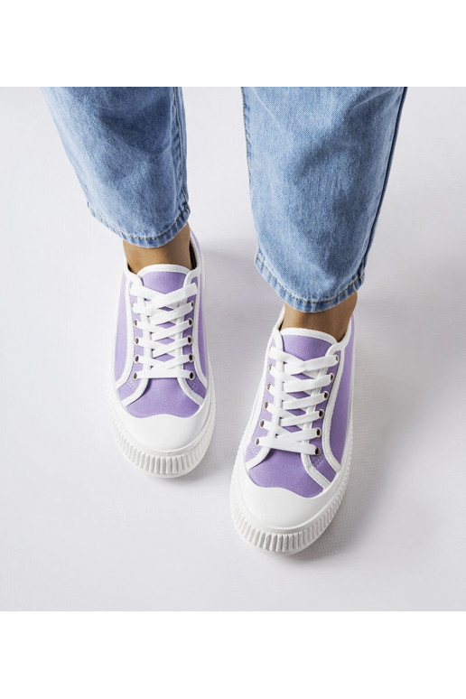 Lila Plateau-Sneakers von Alfianello