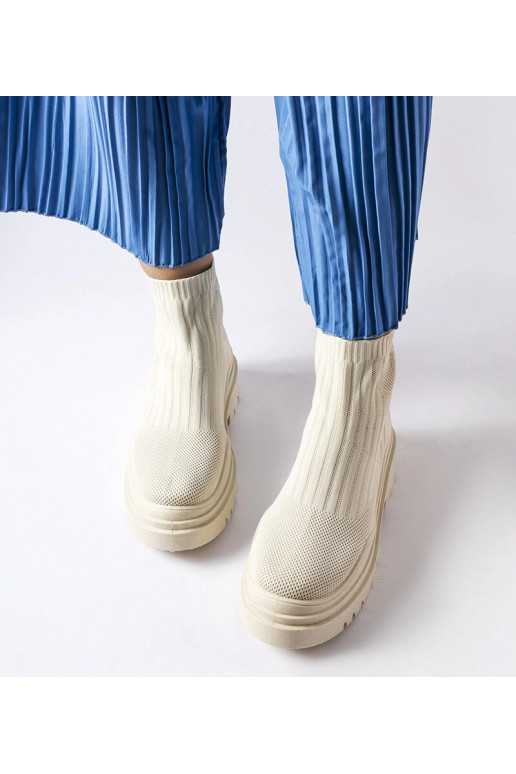 Beige High-Top-Sneakers Marks