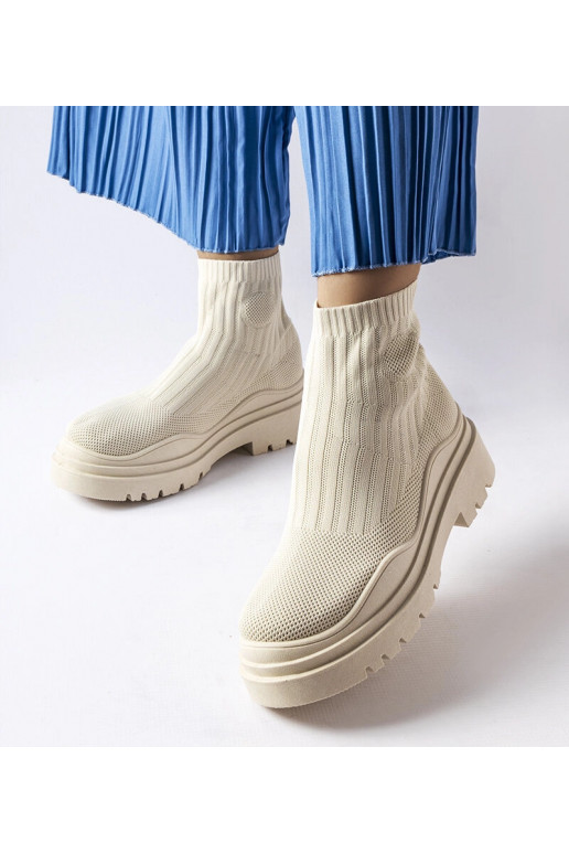 Beige High-Top-Sneakers Marks