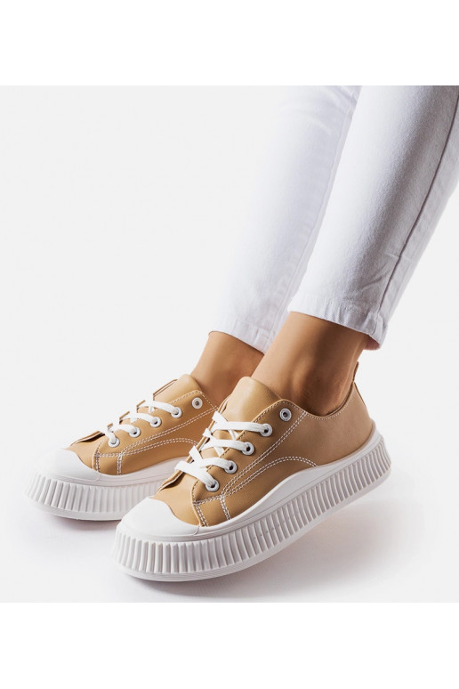 Beige Erbezzo Plateau-Sneaker