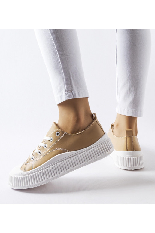 Beige Erbezzo Plateau-Sneaker