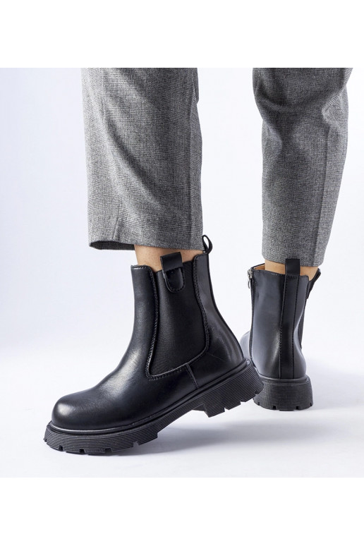 Schwarze klassische Stiefeletten...