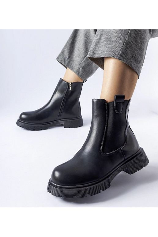 Schwarze klassische Stiefeletten...