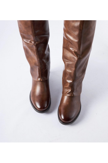 Braune warme Stiefel mit... 2