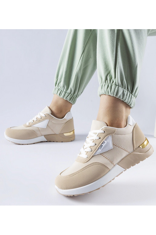 Beige Stoff-Sneaker Geraldino