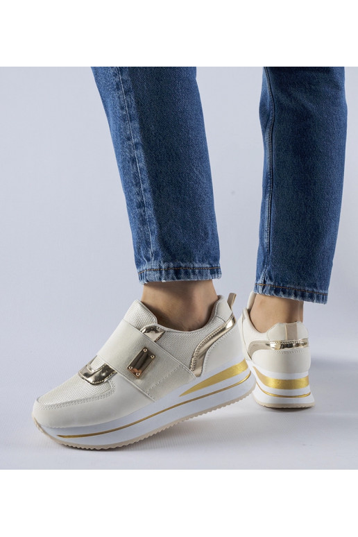 Beigefarbene Slip-On-Plateau-Sneakers...