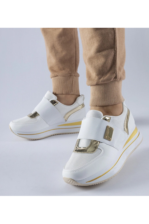 Sages – Weiße Slip-On-Plateau-Sneakers