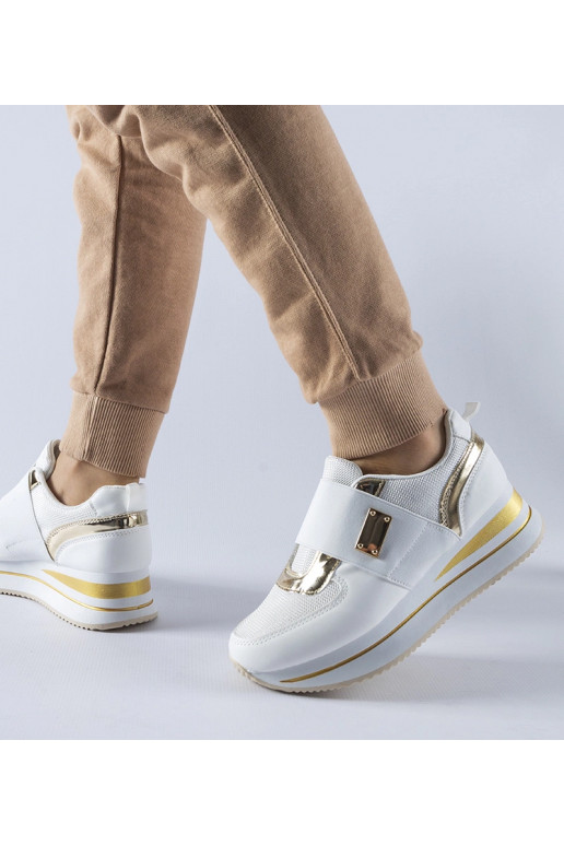 Sages – Weiße Slip-On-Plateau-Sneakers