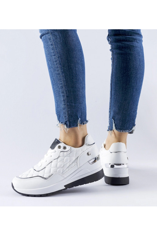 Weiße gesteppte Pisignano-Keilsneaker