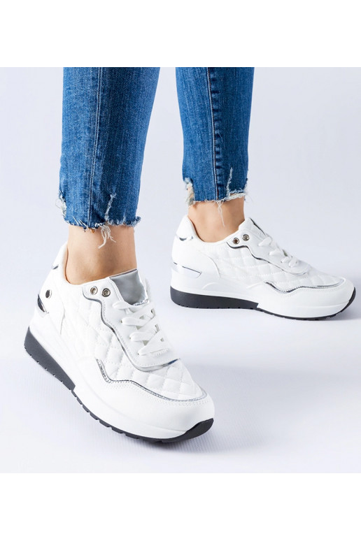 Weiße gesteppte Pisignano-Keilsneaker