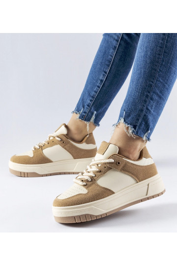 Beige Crim Plateau-Sneakers 2