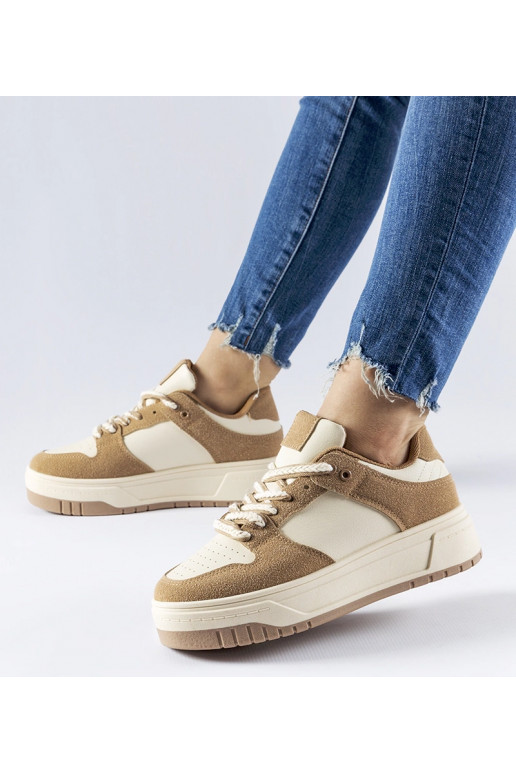 Beige Crim Plateau-Sneakers