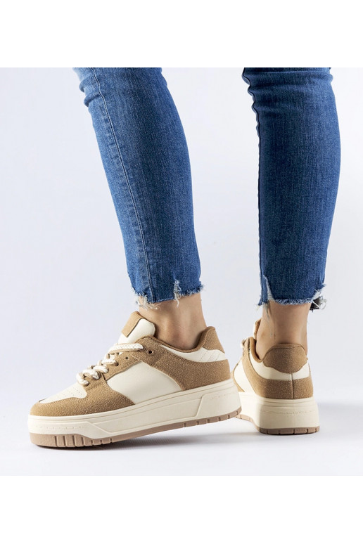 Beige Crim Plateau-Sneakers